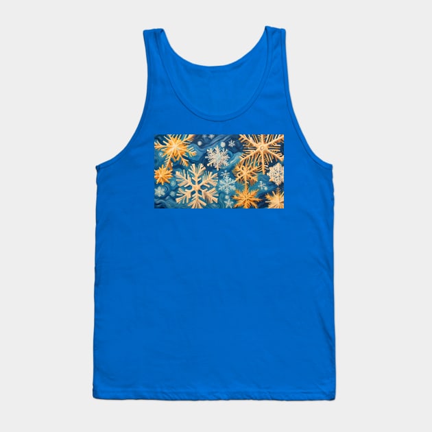 Snowflakes in van Gogh Style Tank Top by FineArtworld7